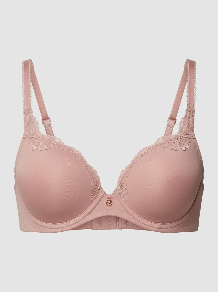 Women's Lace-Trim Floral-Lace Scalloped-Edge Adjustable-Strap Bra