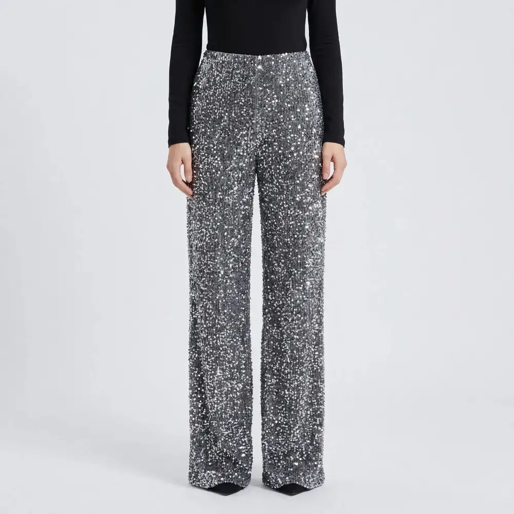 Wide Leg Sequin Full