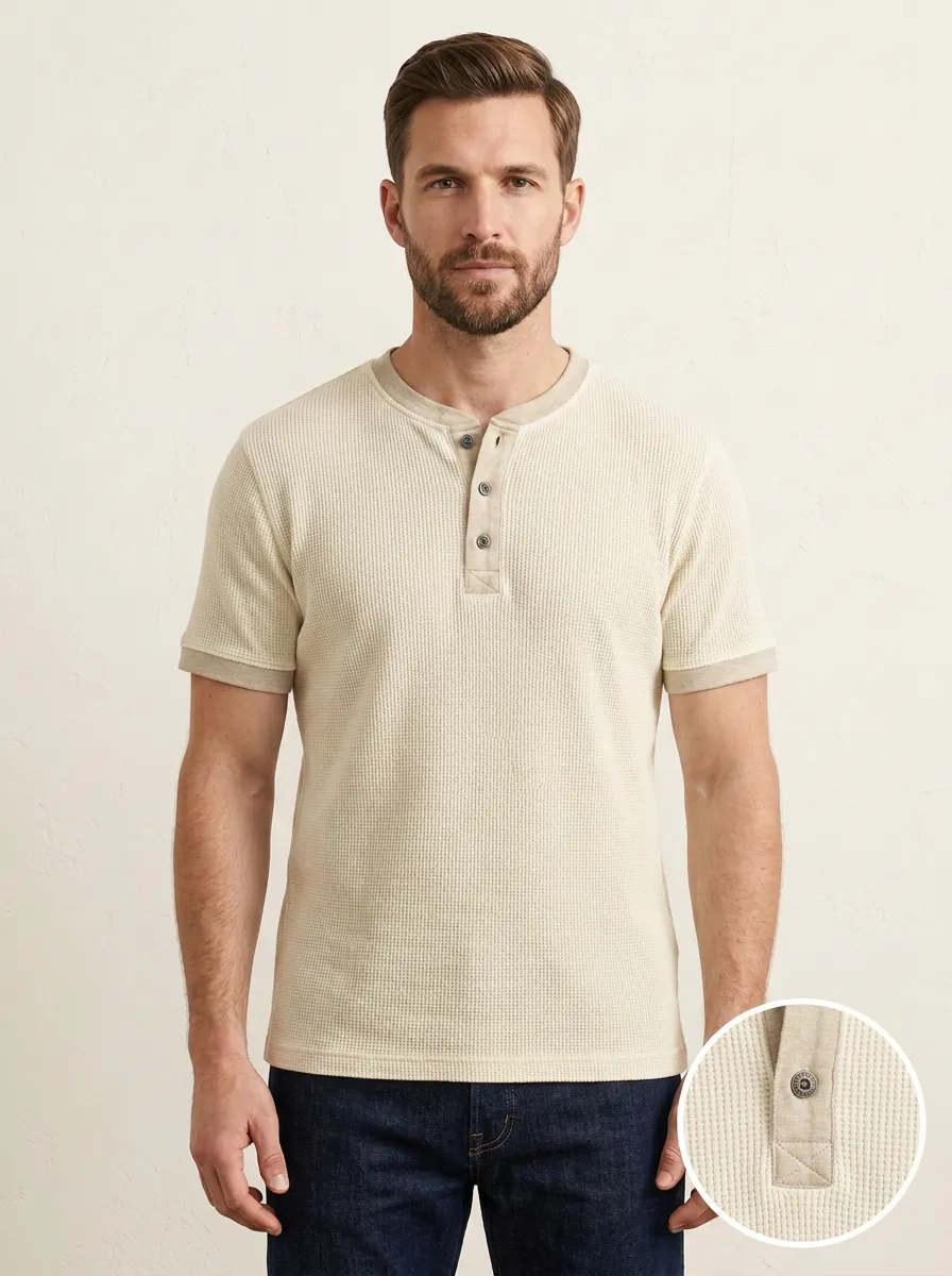 Modern Essential Men's Short-Sleeve Henley Shirt