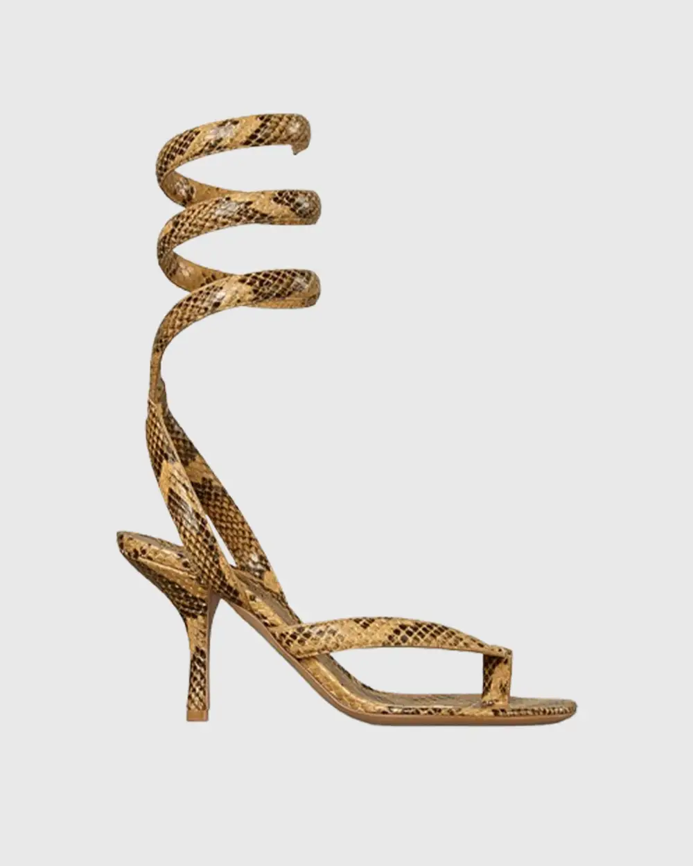 Spiral Snake Sandals in Yellow