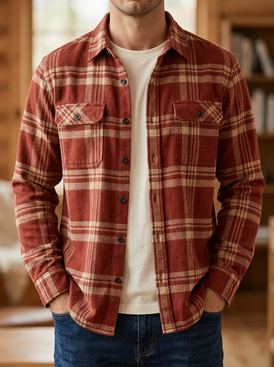 Heritage Twin Pocket Patch Pocket Plaid Shirt