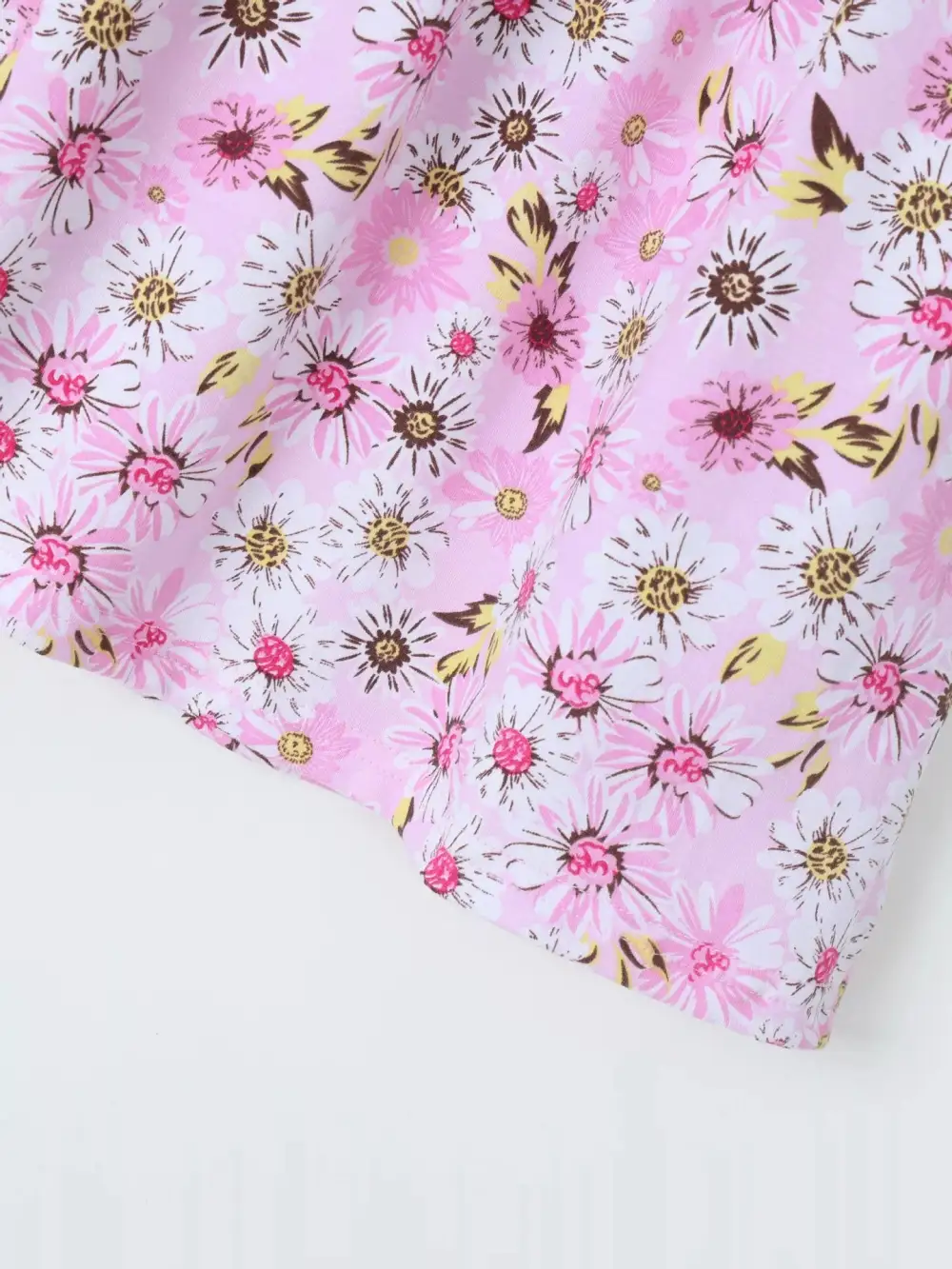 Girls Floral Ruffle Sleeve Dress
