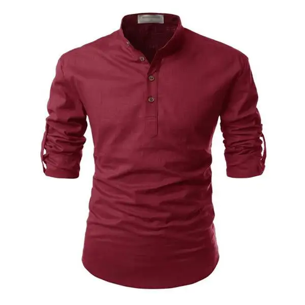 Relaxed Collar Band Shirt