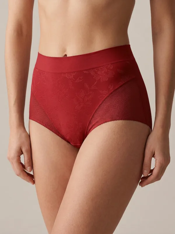Women's High-Waisted Floral-Pattern Panties