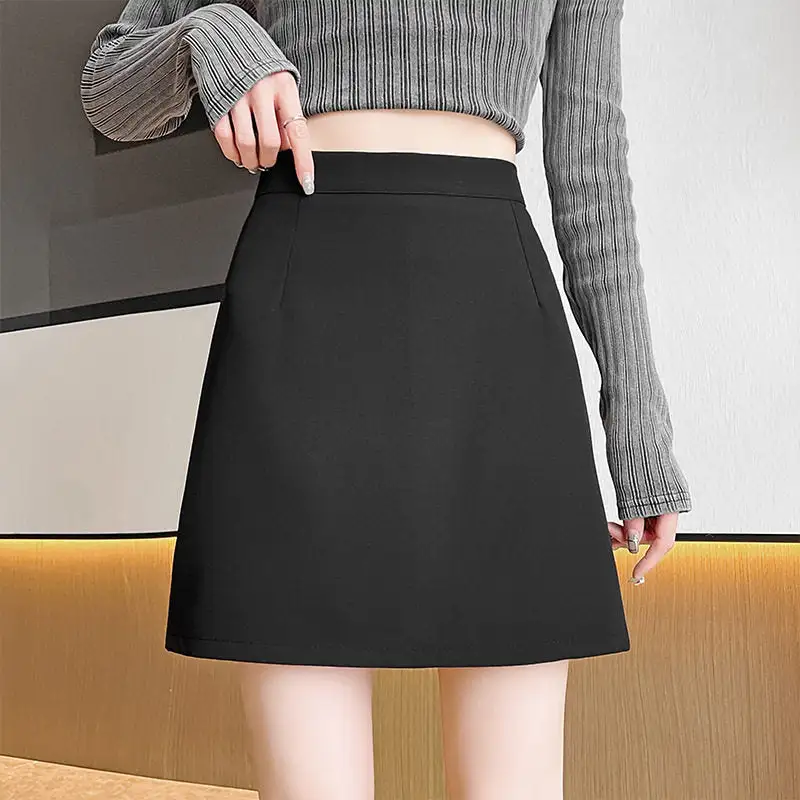 Refined High Waist A-Line Blazer Short Skirt