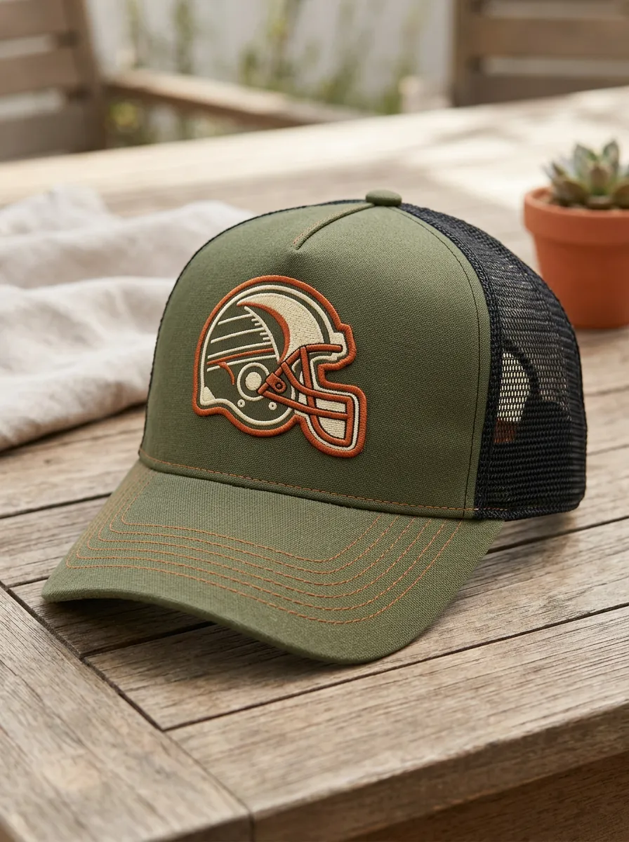 Men's Gridiron Football Fan Helmet Embroidered Trucker Hat