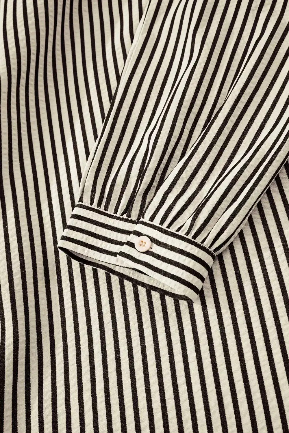 Striped V Neck Zip Front Midi Dress