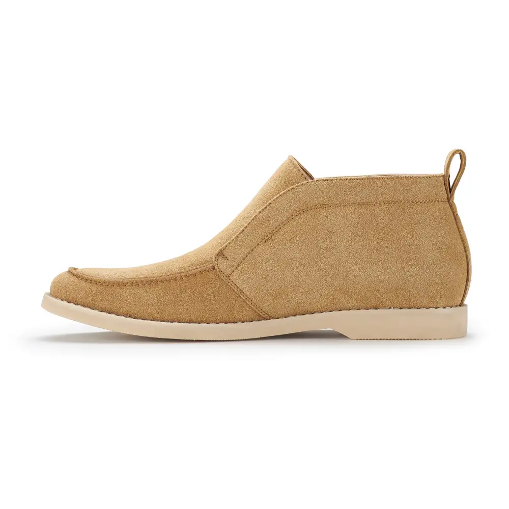 Faux-Suede Suede Faux-Leather Chukka Boots