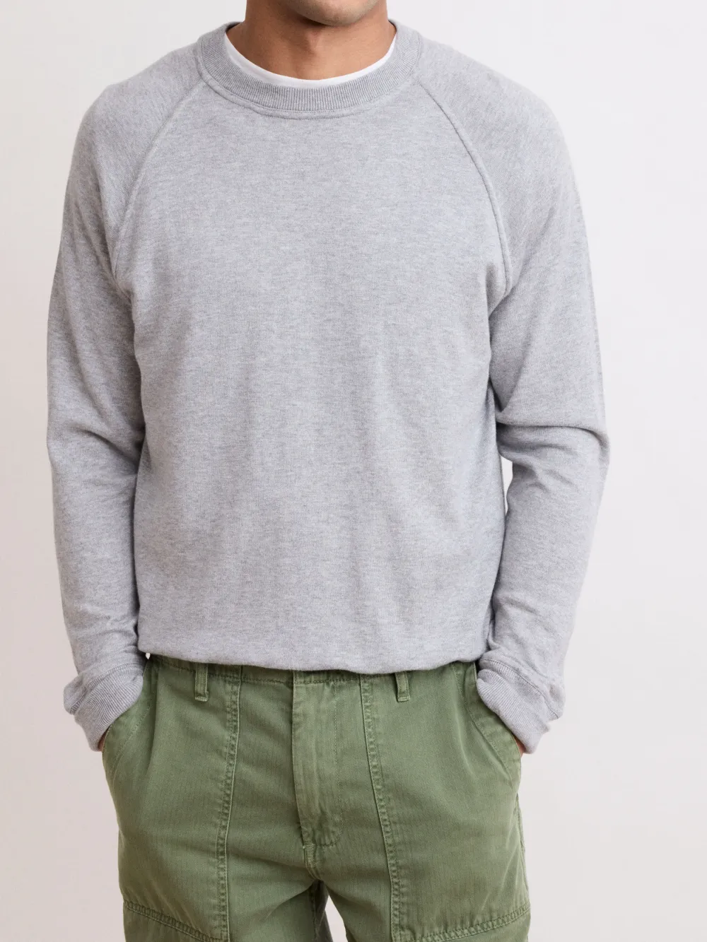 Men's Heather Grey Crew Neck Sweater