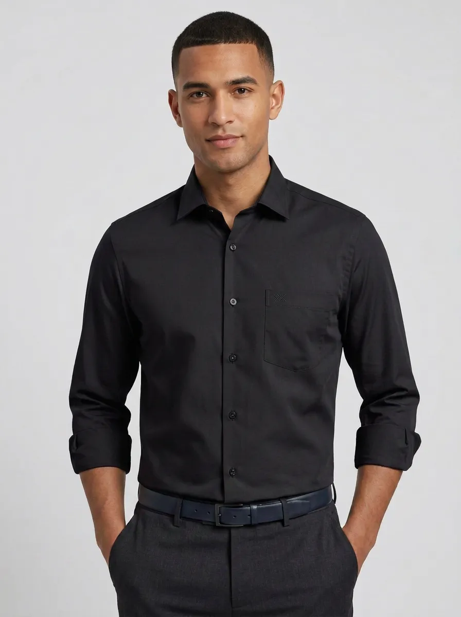 Men's Non-Iron Cotton Sage Green Pocket Button-Down Shirt