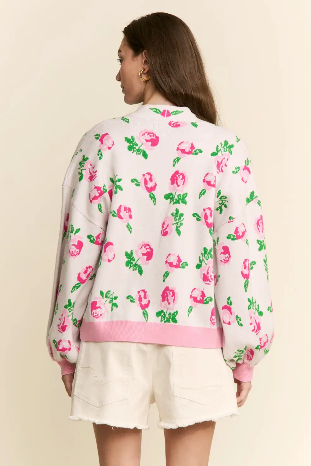 Open Front Chunky Knit Dropped Shoulder Cardigan