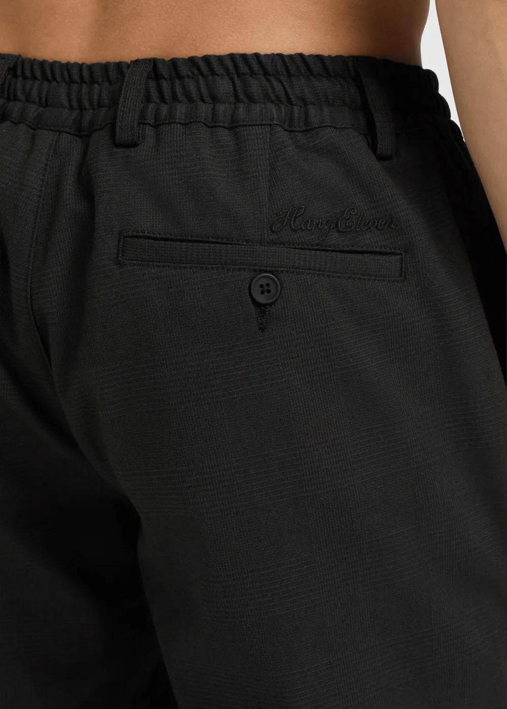 Pull On Check Trousers