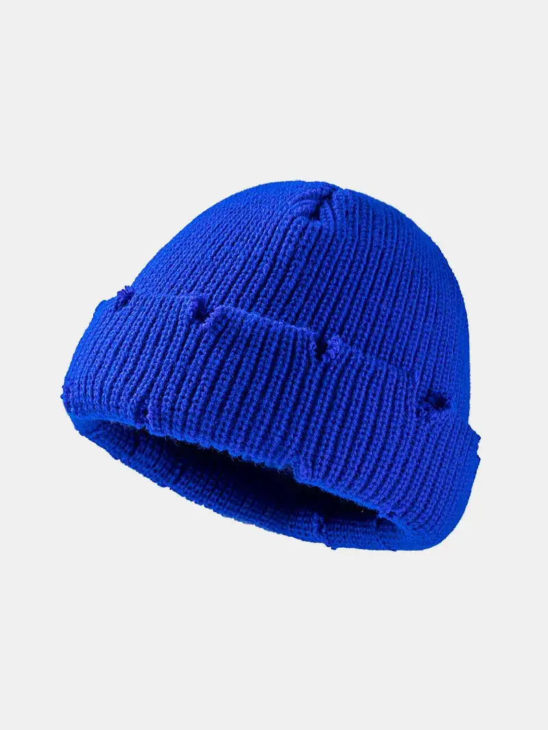 Distressed Knit Casual Hat