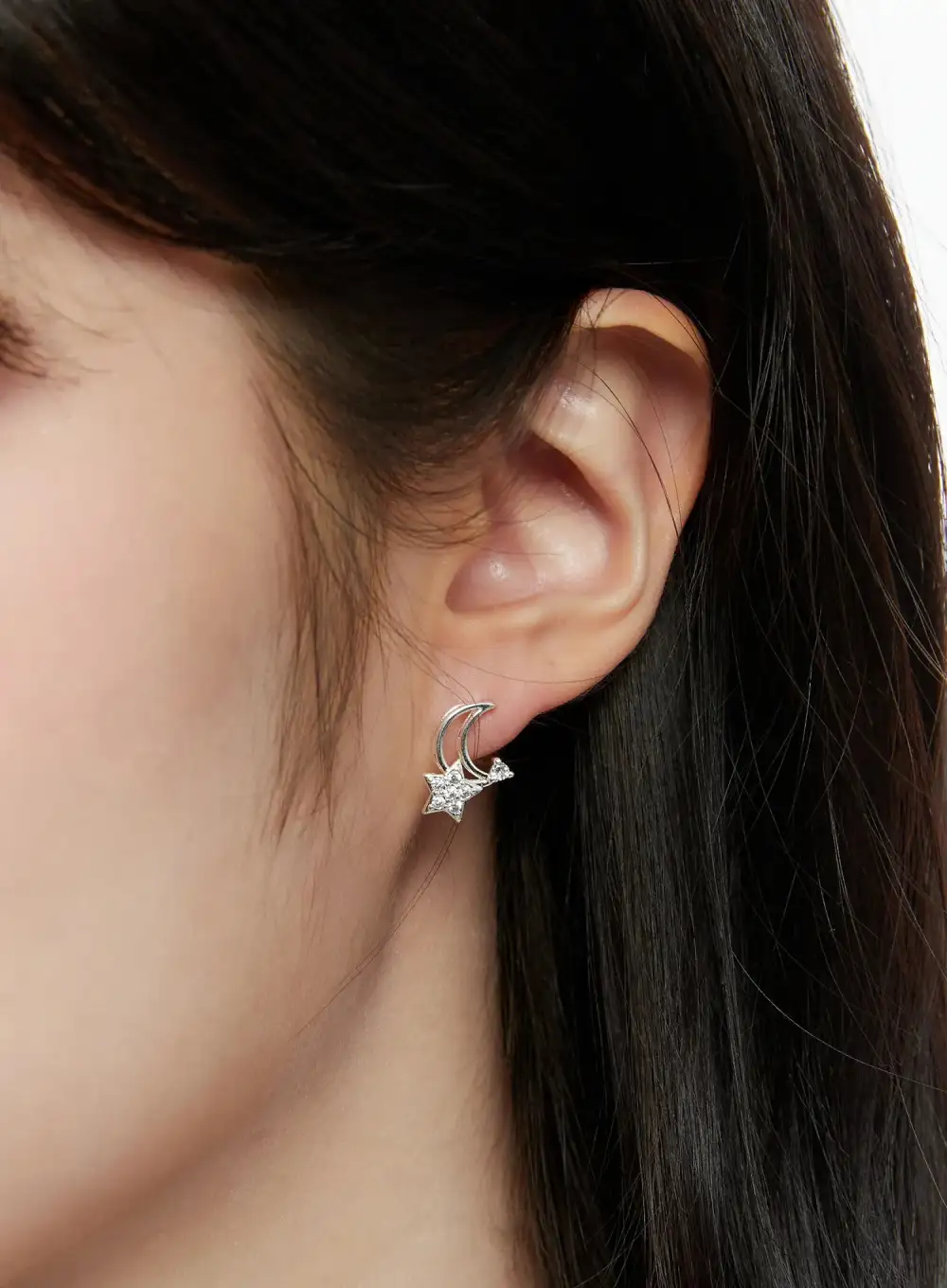 Moon Star Stud Earrings