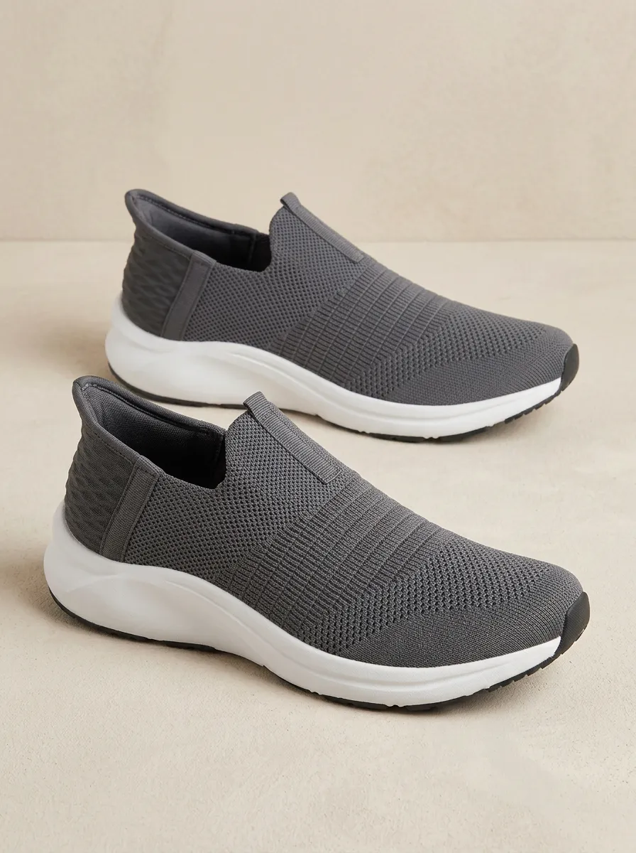Unisex Casual Knit Slip-On Walking Sneakers