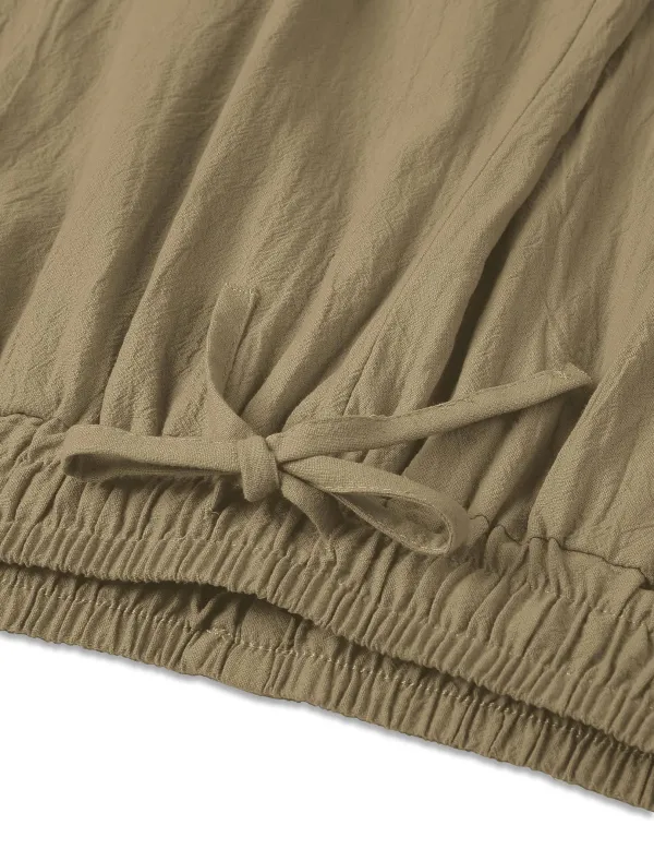 Refined Drawstring Waist Pants