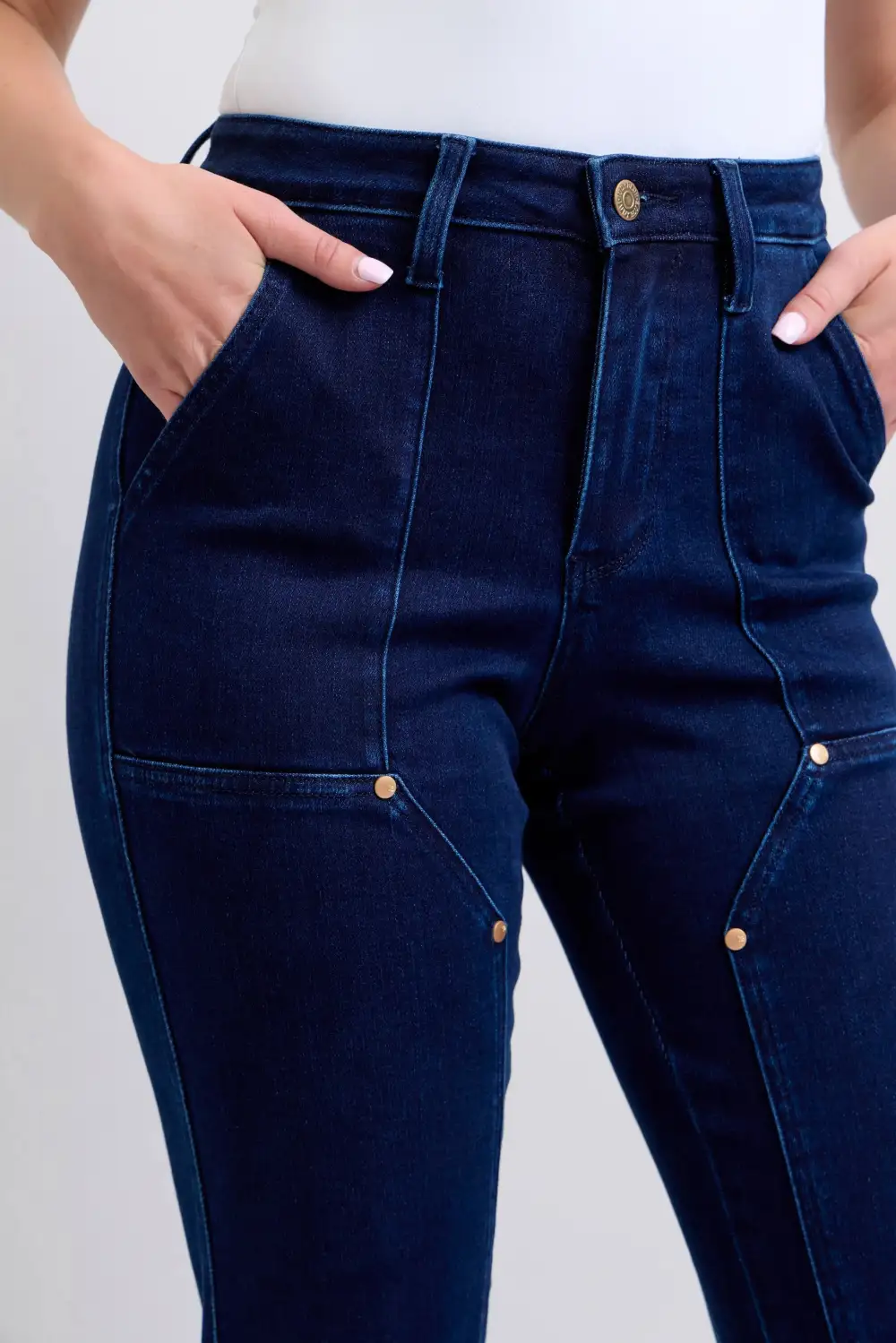 Relaxed Straight Leg Denim Jeans