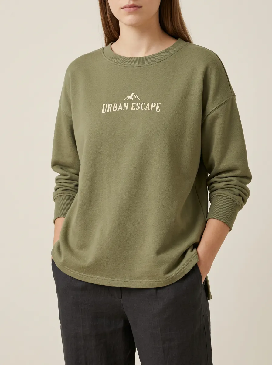 Women's Outdoor Adventure Urban Escape Mountain Printed Sweatshirt