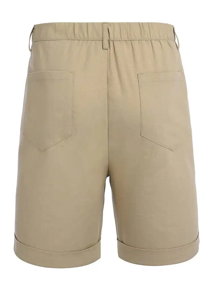 Classic Solid Linen Shorts