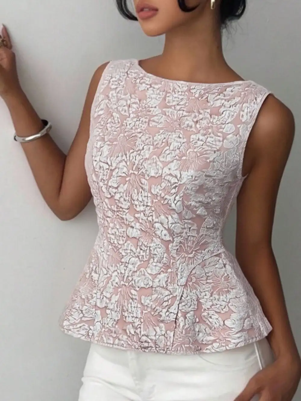 Refined Floral Tank Top