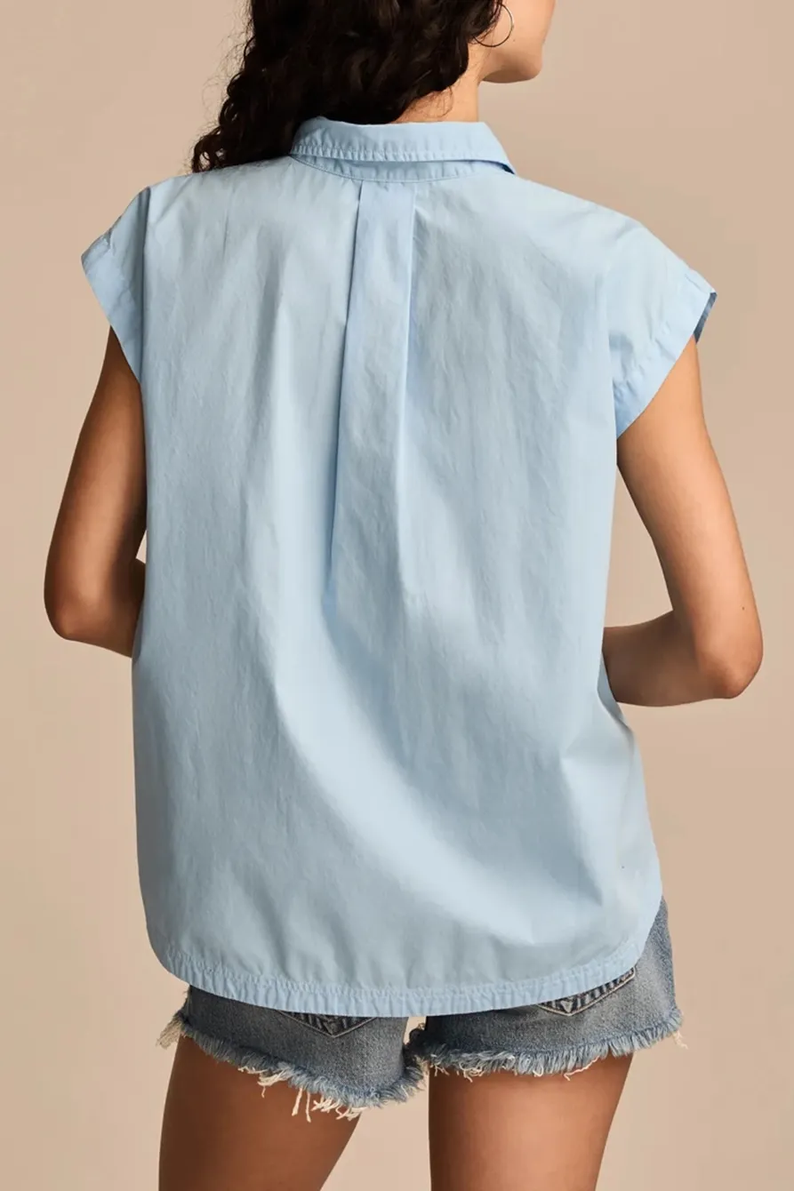 Sleeveless Cotton Tunic Buttondown