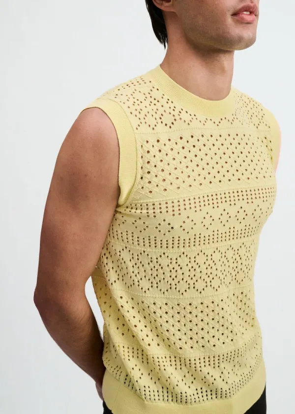 Adaptive Pointelle Knit Vest