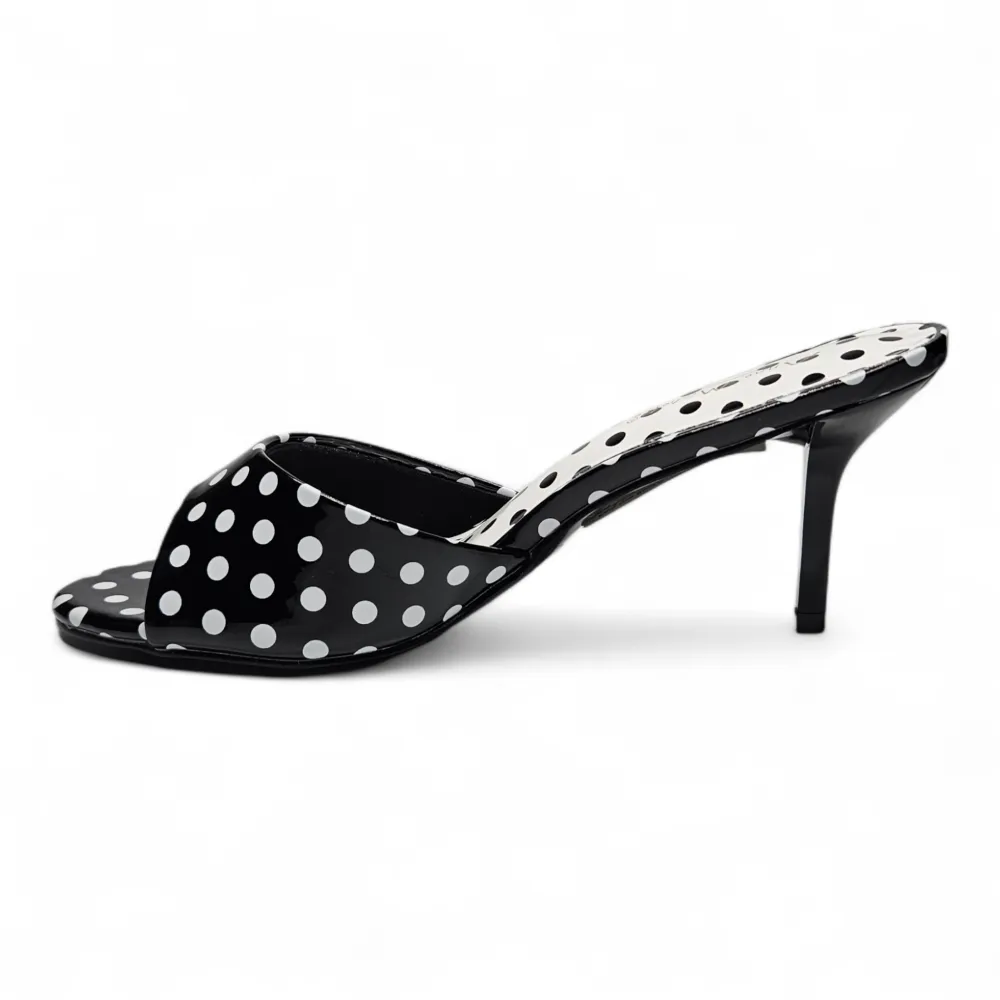 Paris One Band Open Toe Mule Heels