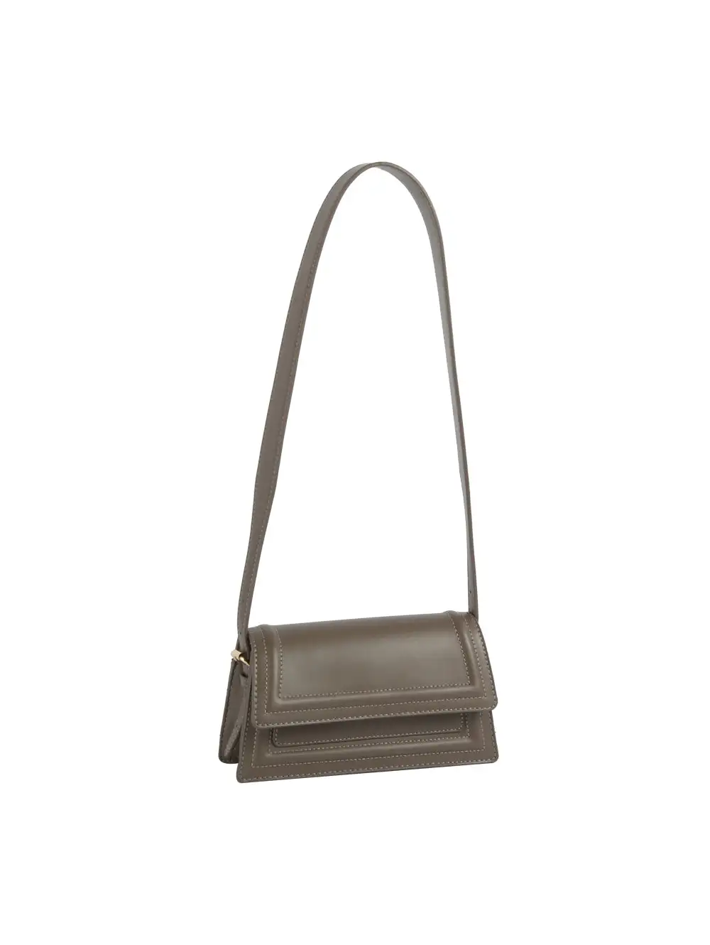 Flap Front Geometric Shoulder Bag