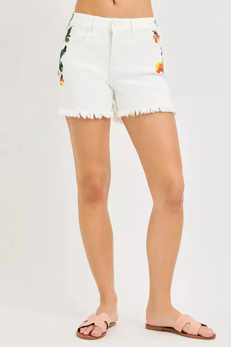 Refined Raw-Hem Cotton Casual Shorts