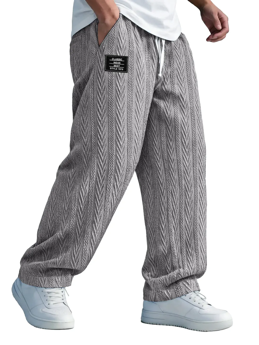 Everyday Jacquard Pull On Trousers