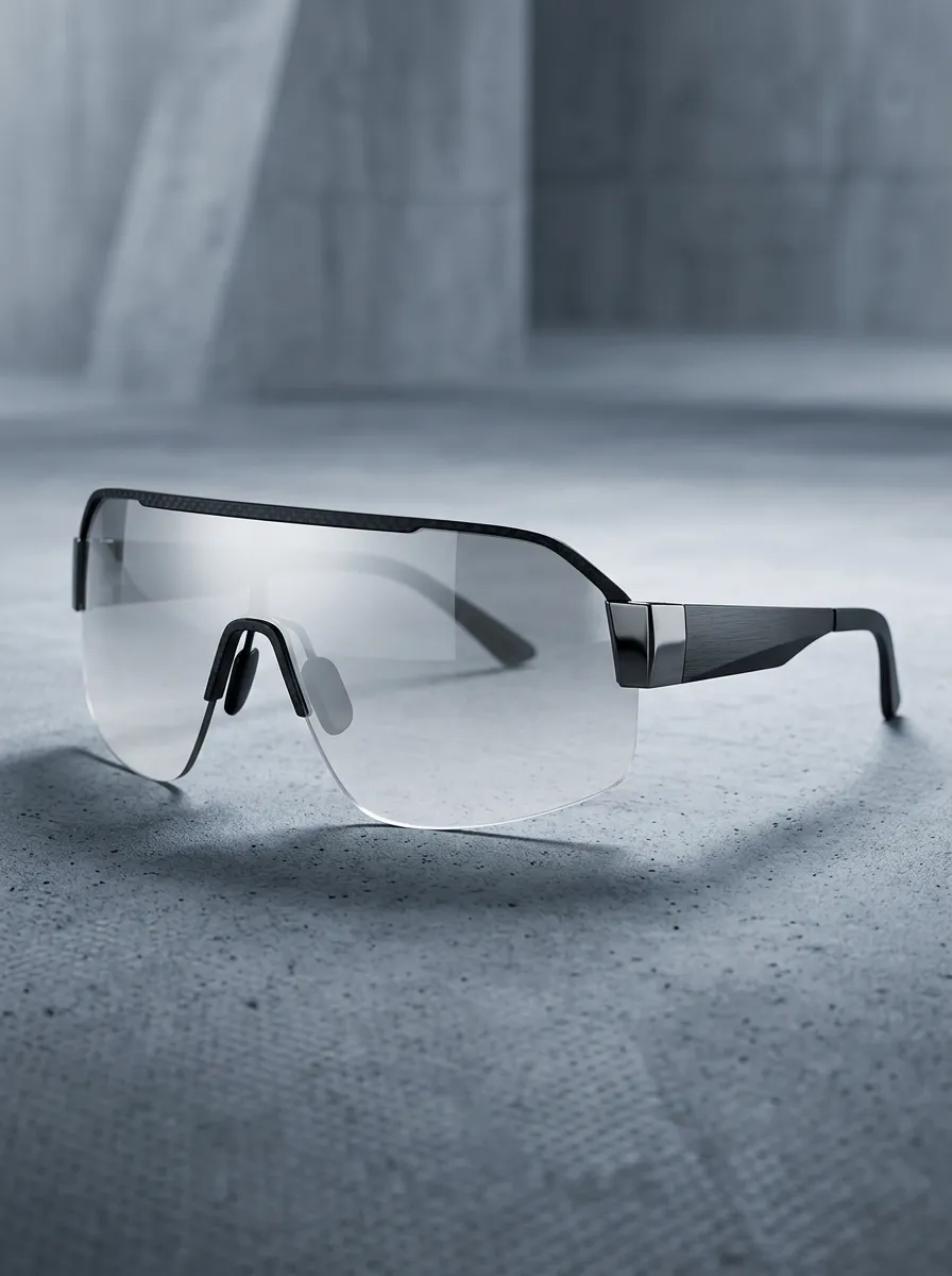 Unisex Sporty Cyberpunk Carbon Fiber Frame Gradient Lens Sunglasses