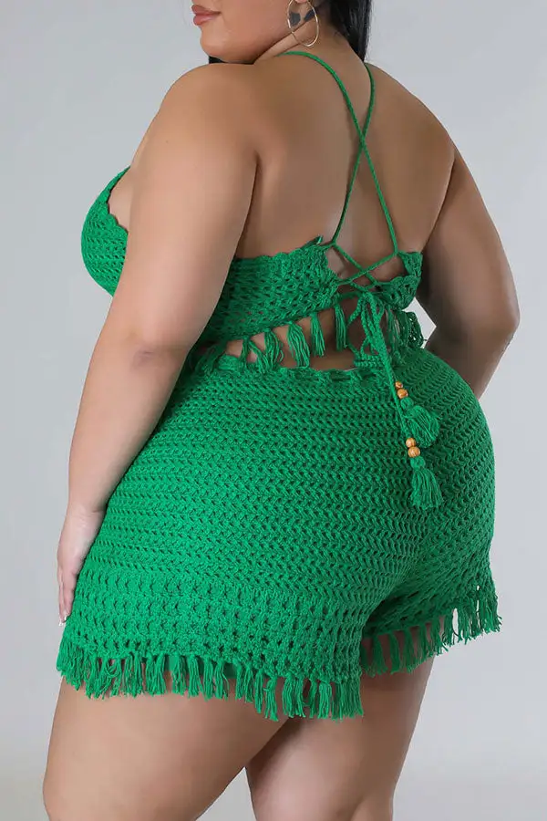 Tassel Halter Pant Set