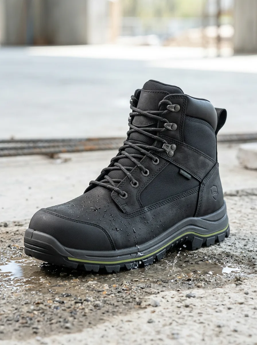 Durable-Look Tactical Leather-Look Men's Waterproof Work Boots