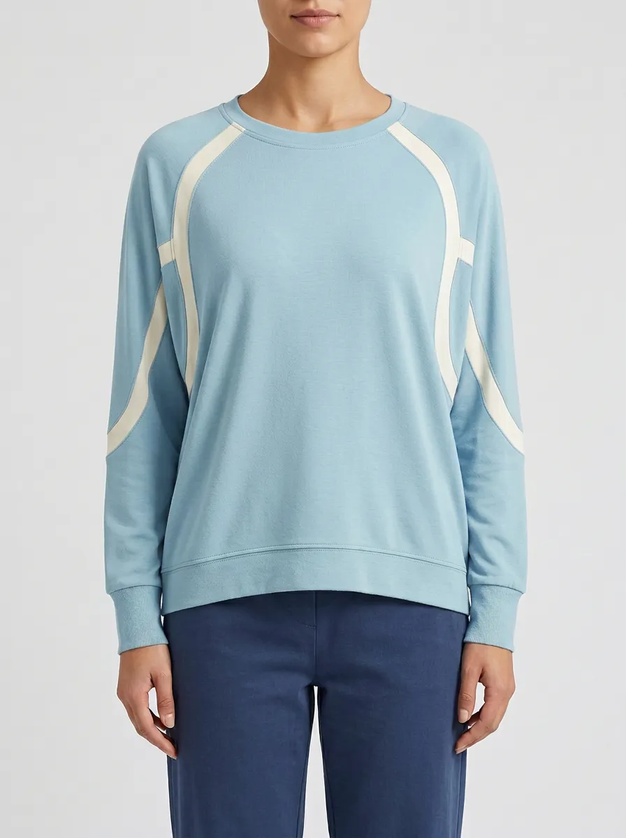 Women's Contrast Panel Raglan Sweatshirt