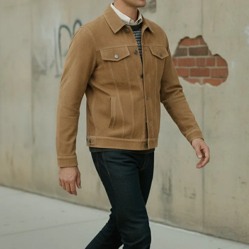 Classic Suede Trucker Western Jacket
