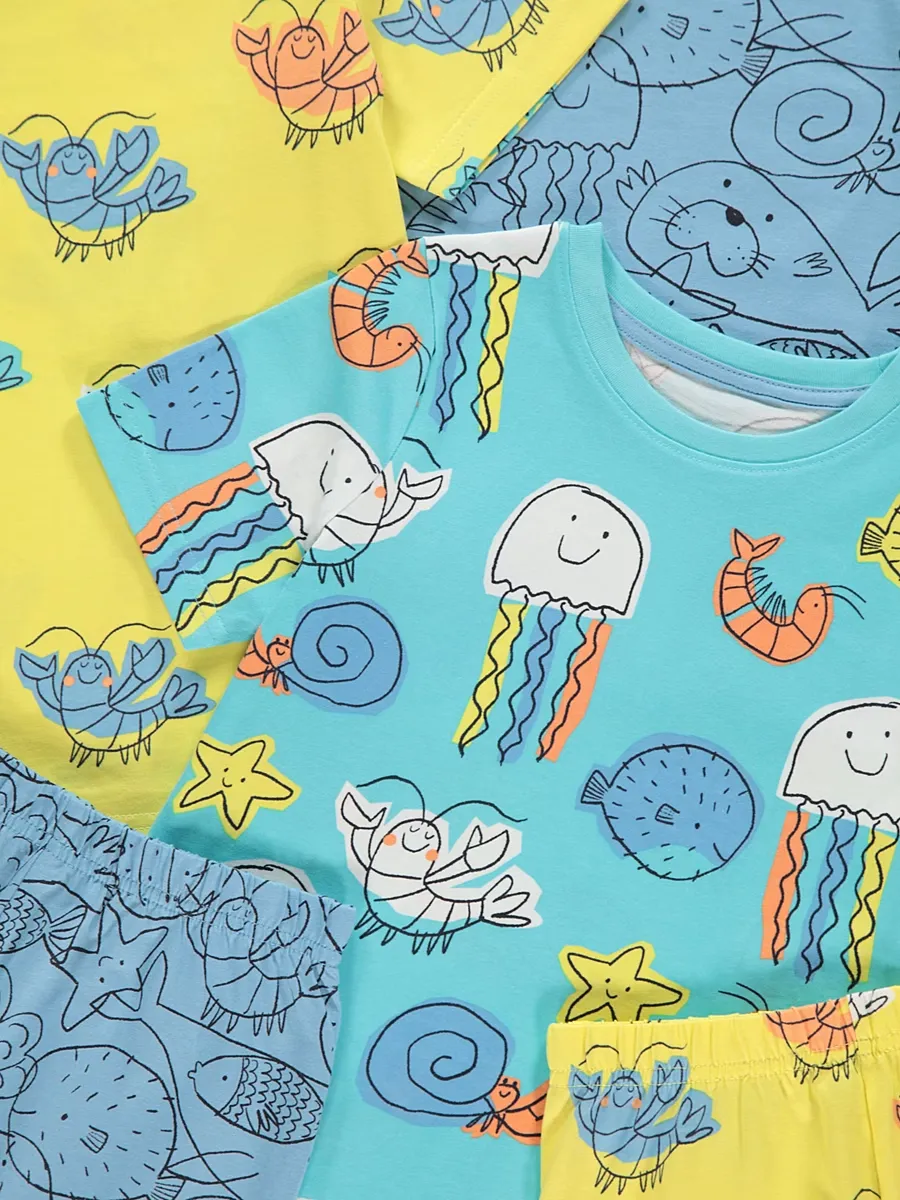 Ocean Fun Short Pyjamas 3 Pack