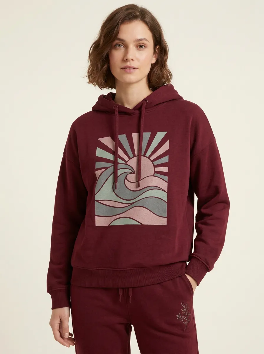 Women's Heather Grey Solid Hoodie & Straight-Leg Pants Set