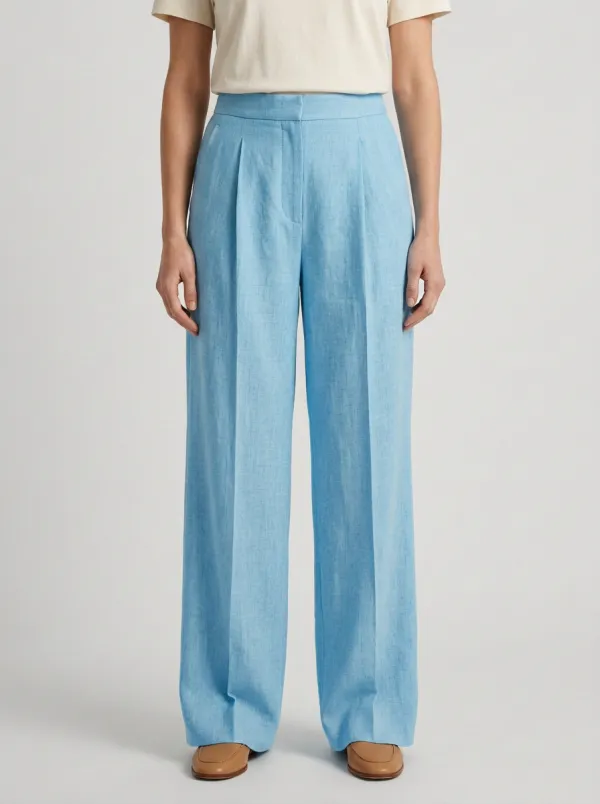 Casual High Rise Wide Leg Pants