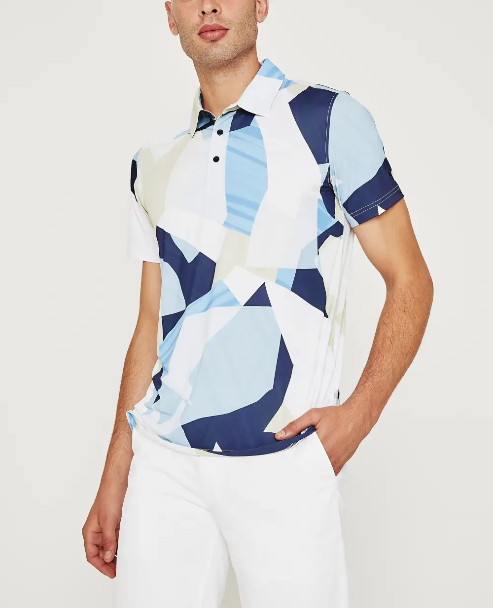 Men's Color Block Polo Shirt