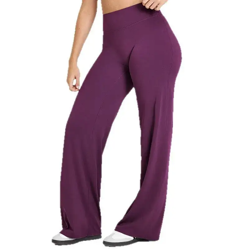 Straight Leg Waist Yoga Pants Gym Leggings Running Sports