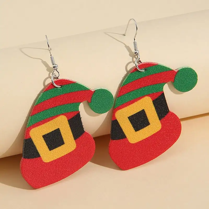 Snowflake Leather Statement Earrings