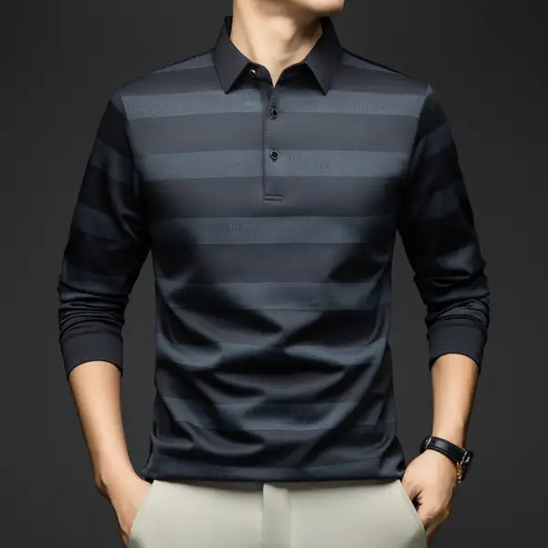 Diagonal Stripe Casual Pullover
