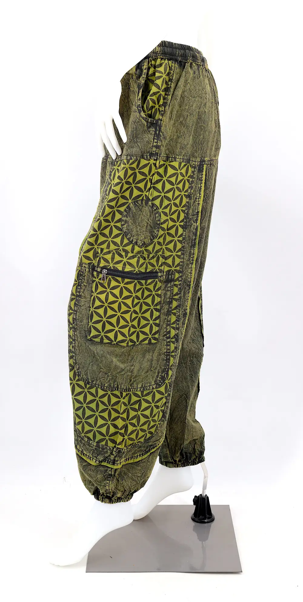 Women's Easy Fit Harem Patchwork Drawstring Pants