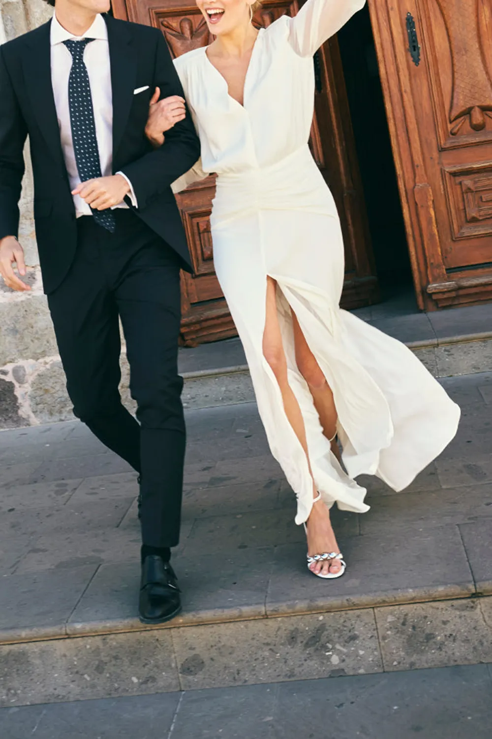 Long Sleeve V-neck Dress