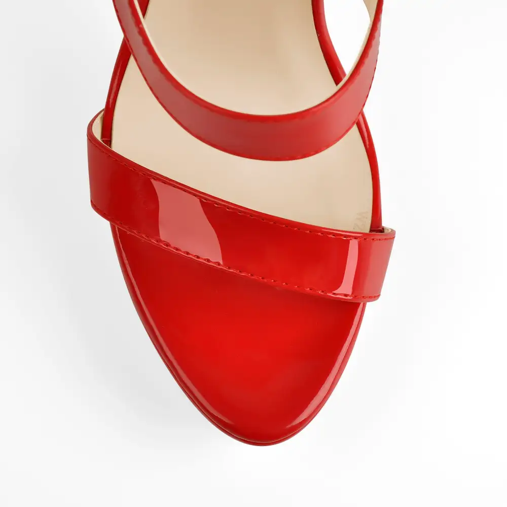 Ankle Zip Platform Stiletto Band Sandals
