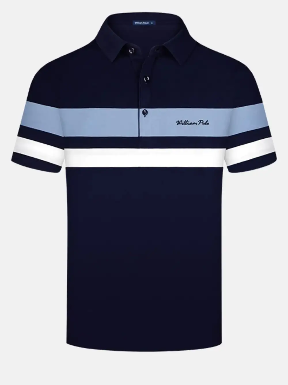 Textured Contrast Detail Short Sleeve Collared Polo Shirt