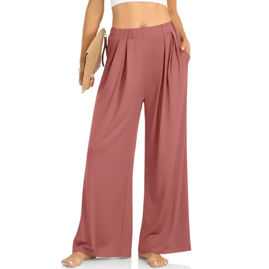 Weekend Elastic Waist Wide Leg Pants