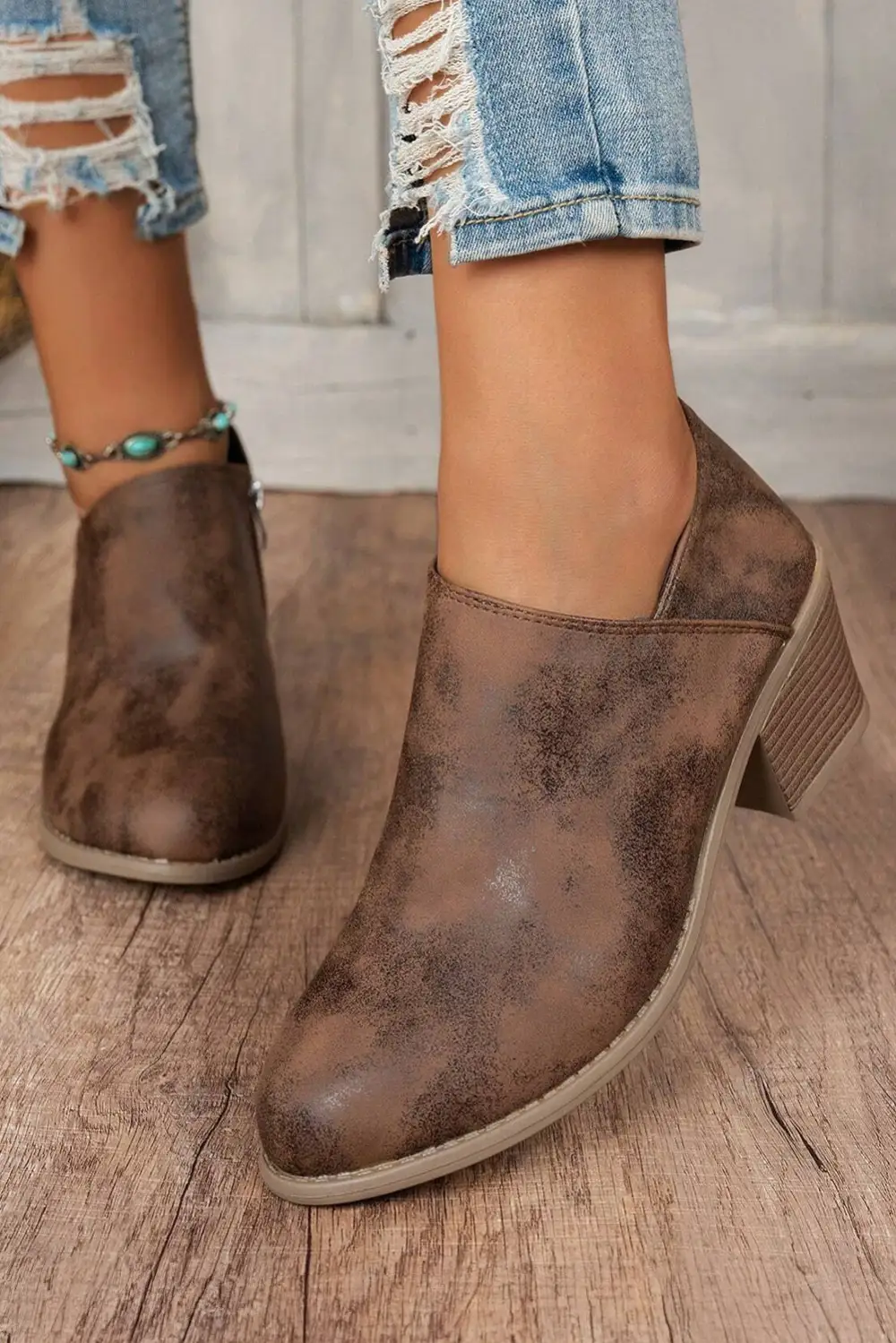 Faux Suede Casual Ankle Boots