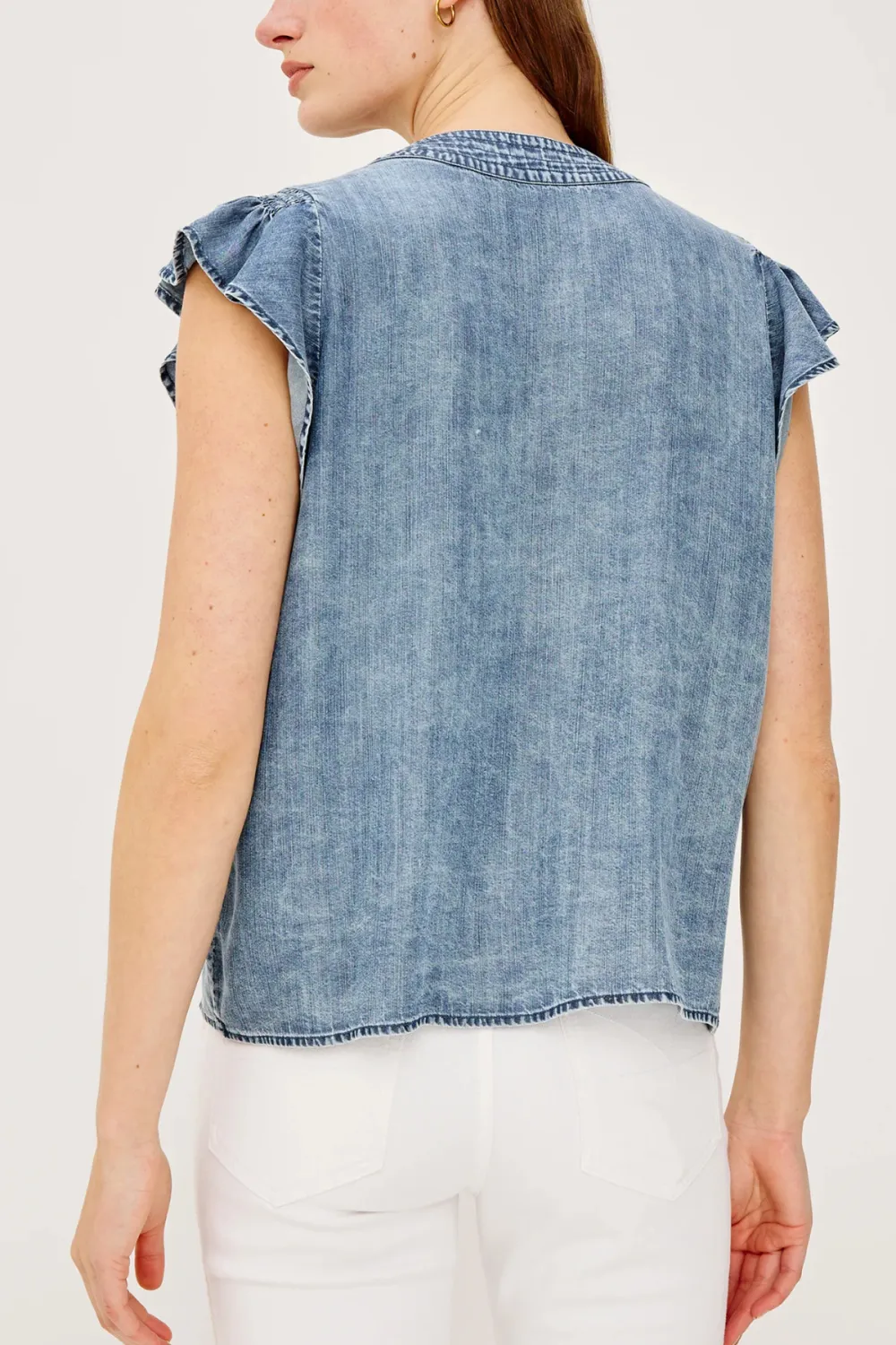 Button Collar Embroidered Shirt