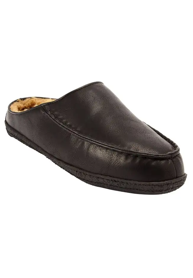 Fur-Lined Clog Slippers